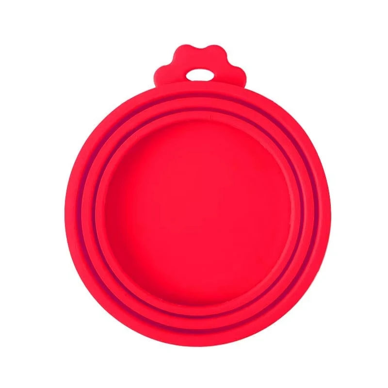 Reusable Pet Food Can Cover and Spoon Portable Dogs Cat Storage Tin Cap Lid Seal Cover Health Pet Supplies Pet Silicone Lids Can
