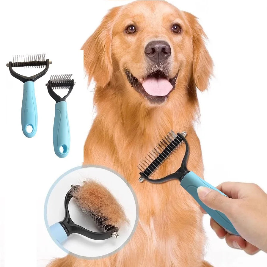 Professional Pet Deshedding Brush Dog Hair Remover Pet Fur Knot Cutter Puppy Cat Comb Brushes Dogs Grooming Shedding Supplies