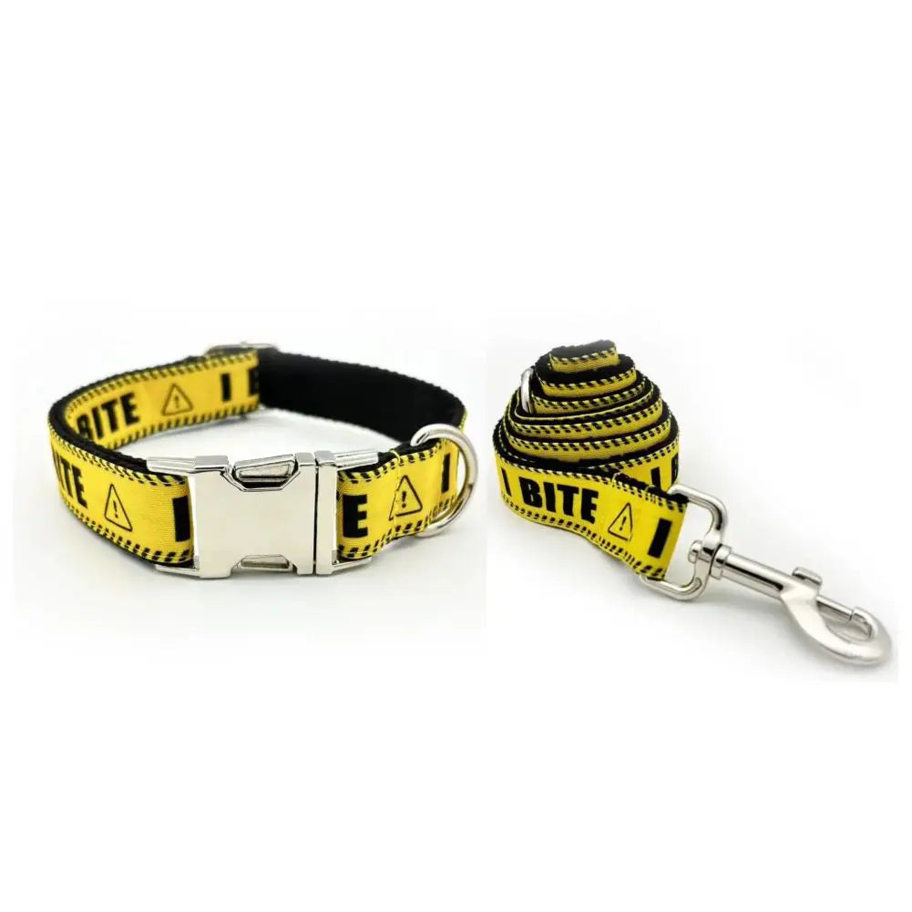 Personalized Pet Collar Warning Sign DO NOT PET I Need Space Custom Puppy Cat Name ID Tag Adjustable Basic Dog Collars
