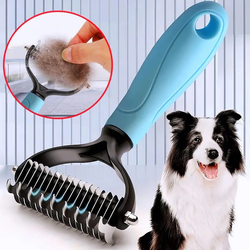 Professional Pet Deshedding Brush Dog Hair Remover Pet Fur Knot Cutter Puppy Cat Comb Brushes Dogs Grooming Shedding Supplies